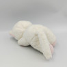 Ancienne peluche doudou chat rose blanc GIPSY