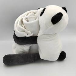 Doudou panda avec couverture plaid GRAIN DE BLE