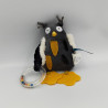 Doudou chouette hibou les Moustaches hochet MOULIN ROTY