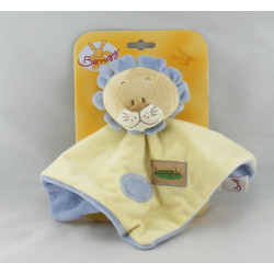 Doudou plat lion jaune bleu jungle BENGY