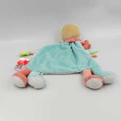 Doudou et compagnie plat chat blanc beige bleu rouge Papatte TATOO