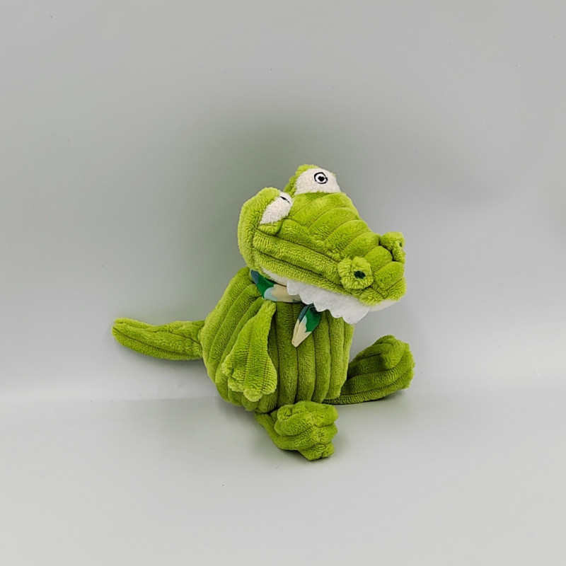 Doudou Aligatos crocodile vert LES DEGLINGOS