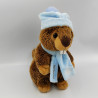Peluche marmotte foulard bleu LOVY PELUCHES