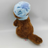 Peluche marmotte foulard bleu LOVY PELUCHES