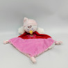 DOUDOU PLAT CANARD POULE BLANCHE ROUGE ROSE FLEUR NICOTOY