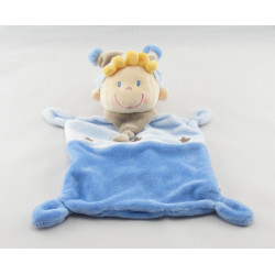 Doudou plat lutin garçon bleu vert NICOTOY