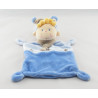 Doudou plat lutin garçon bleu vert NICOTOY