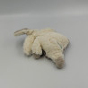 Petit Doudou Lapin blanc gris beige Les Flocons Baby nat