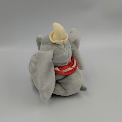 Petit Doudou peluche Dumbo l'éléphant gris col rouge DISNEY NICOTOY