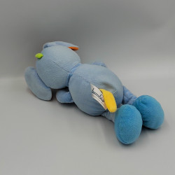 Doudou éléphant bleu vert orange BAMBIA