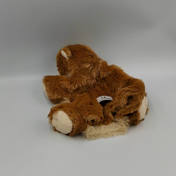 Doudou peluche marionnette ours suricate marron DANI