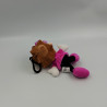Peluche porte clef hérisson robe rose NIGLOLAND FOREST Peluche porte clef hérisson robe rose NIGLOLAND FOREST