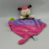 Doudou plat insecte papillon rose mauve vert BABY NAT