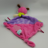 Doudou plat insecte papillon rose mauve vert BABY NAT