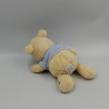 Doudou Winnie l'Ourson blanc créme pull bleu Disney