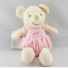 Doudou souris rose rouge Léa NOUNOURS NEUF