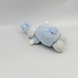 Doudou poupée lutin lapin bleu blanc rayé GIPSY