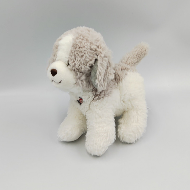 Doudou chien gris blanc qui aboie GIPSY