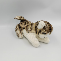 Ancienne peluche chat marron blanc ANIMA