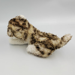 Ancienne peluche chat marron blanc ANIMA