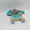 Doudou plat éléphant gris bleu étoiles NICOTOY
