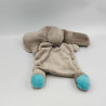 Doudou plat éléphant gris bleu étoiles NICOTOY