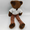 Ancienne Peluche ours marron blanc BOULGOM UNIVERSITY