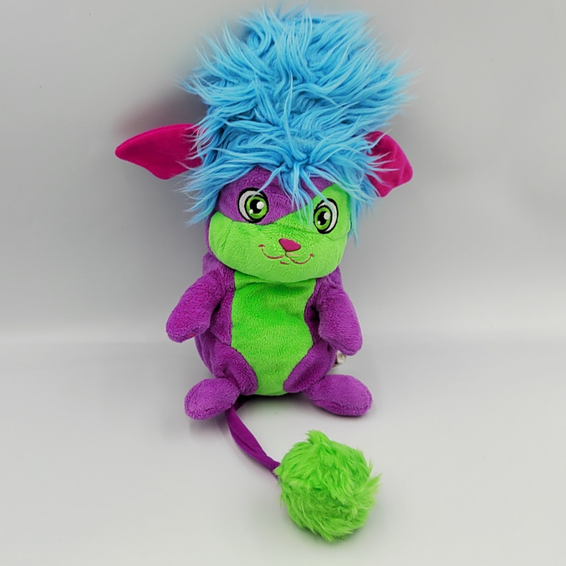 Peluche Popples violet bleu vert Ykes 2015