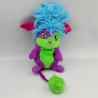 Peluche Popples violet bleu vert Ykes 2015