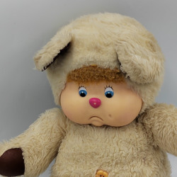Ancienne Peluche ours beige marron Nombrilou AJENA Vintage