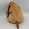 Grand Doudou peluche chien marron blanc