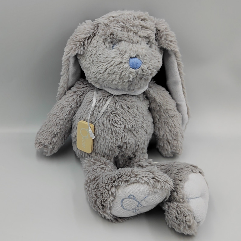 Doudou lapin gris bleu OSCAR J-LINE
