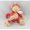 Doudou singe rouge BENGY 20 cm