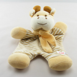 Doudou plat zébre rayè beige CMP CREDIT AGRICOLE