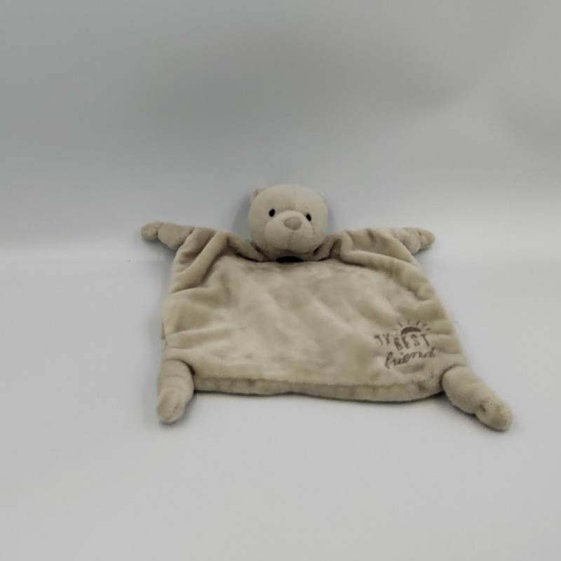 Doudou plat ours gris beige My Best Friend GRAIN DE BLE