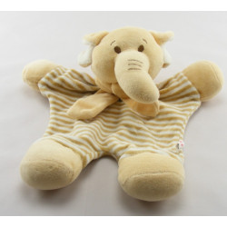 Doudou plat girafe rayé beige TIWI CREDIT AGRICOLE CA