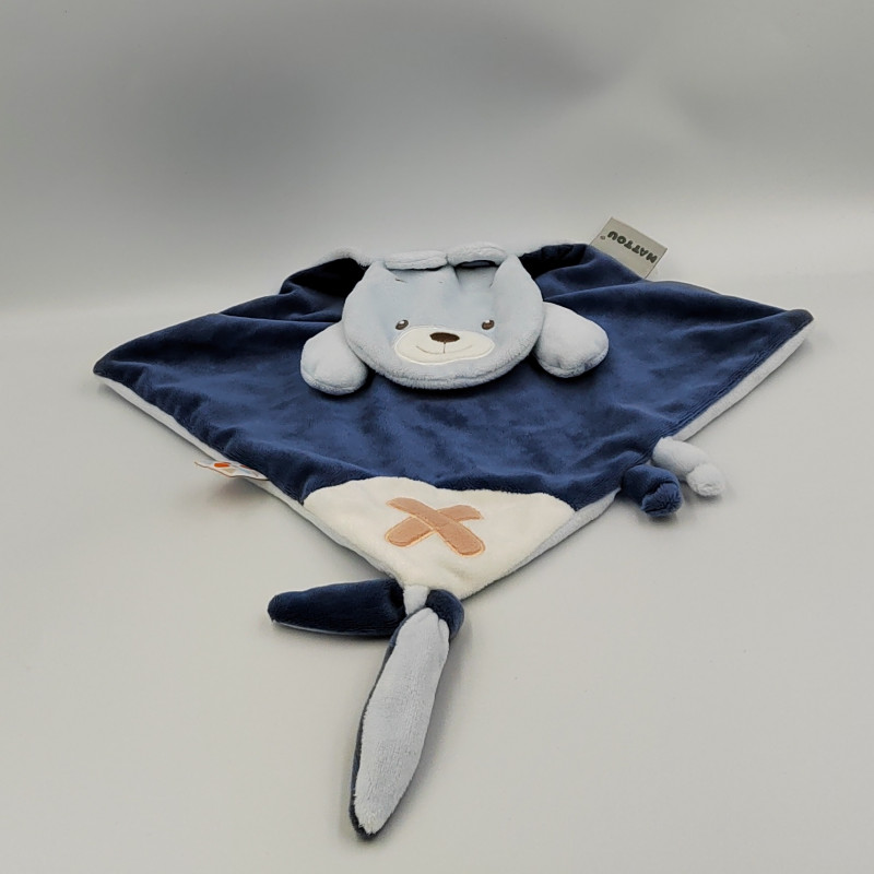 Doudou plat ours bleu Budiezzz NATTOU