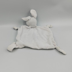 Doudou plat lapin blanc étoiles bleues GRAIN DE BLE KIDILIZ