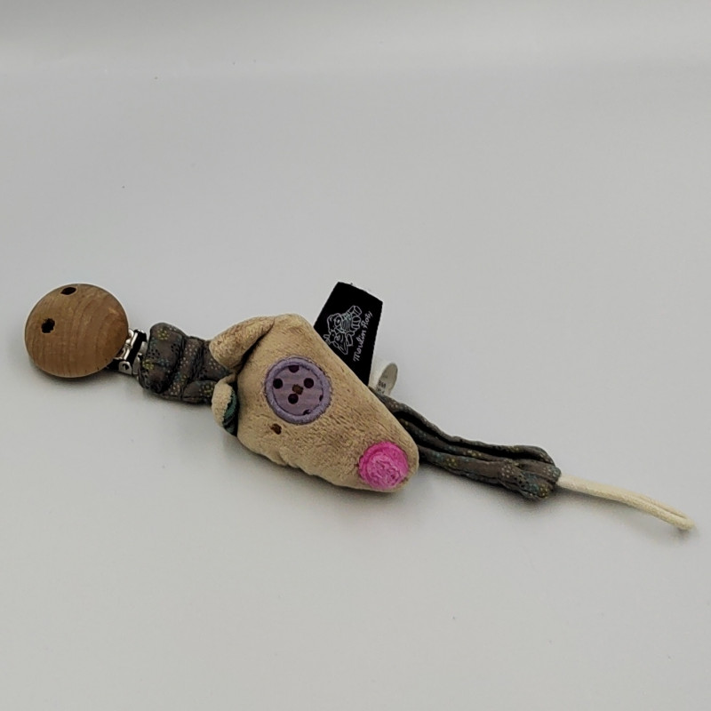 Attache tétine Doudou loup Les Jolis pas beaux MOULIN ROTY