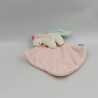 Doudou plat licorne rose blanc bleu SUCRE D'ORGE