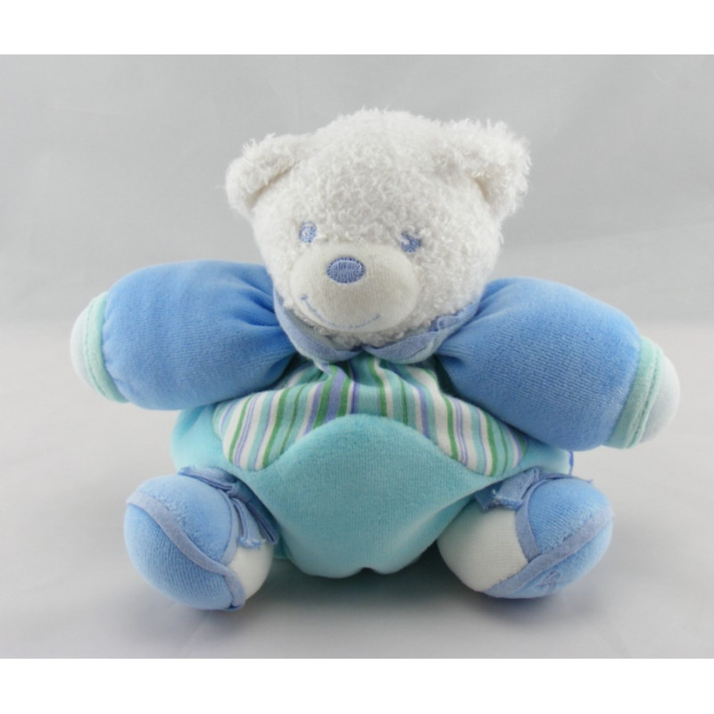 Doudou ours patapouf bleu Lagoon Lagon poisson KALOO