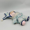 Ancienne poupée chiffon rose bleu Arlequin Mouse lot de 2