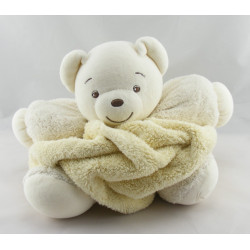 Doudou ours plume jaune blanc KALOO 