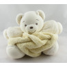 Doudou ours plume jaune blanc KALOO 