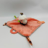 Doudou plat oiseau orange rose marron Paloma Dans la jungle MOULIN ROTY