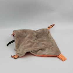 Doudou plat oiseau orange rose marron Paloma Dans la jungle MOULIN ROTY