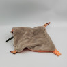 Doudou plat oiseau orange rose marron Paloma Dans la jungle MOULIN ROTY