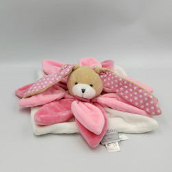 Doudou et compagnie plat lapin blanc rose Collector