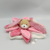 Doudou et compagnie plat lapin blanc rose Collector