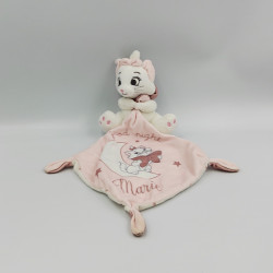 Doudou chat blanc rose Les Aristochats mouchoir Good Night Marie DISNEY